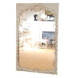 French Hand Carved Gris-Peinte Mirror