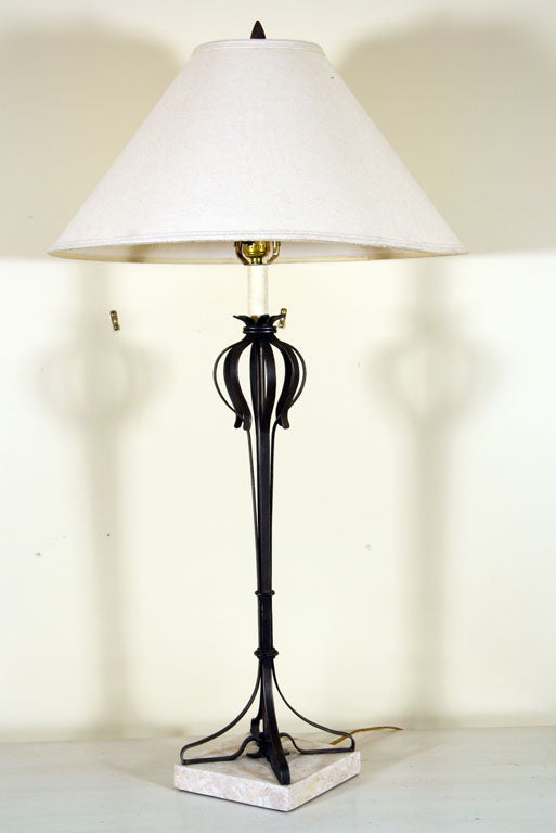 Wrought  Iron  Lamp and Shade