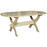OVAL  PAINTED  DINING  TABLE