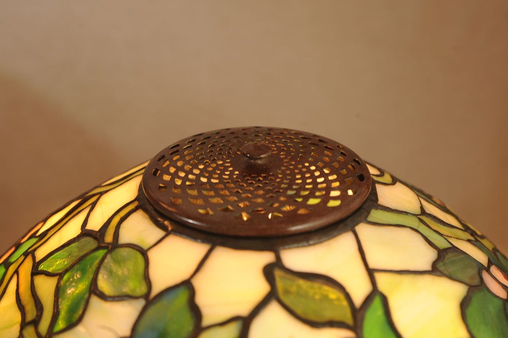 20th Century Tiffany Apple Blossom Table Lamp