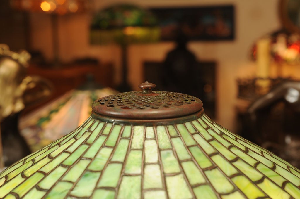 Signed Tiffany Studios Geometric Table Lamp 2