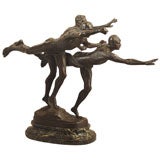 "Au But" - "To the Goal" Bronze by A. Boucher