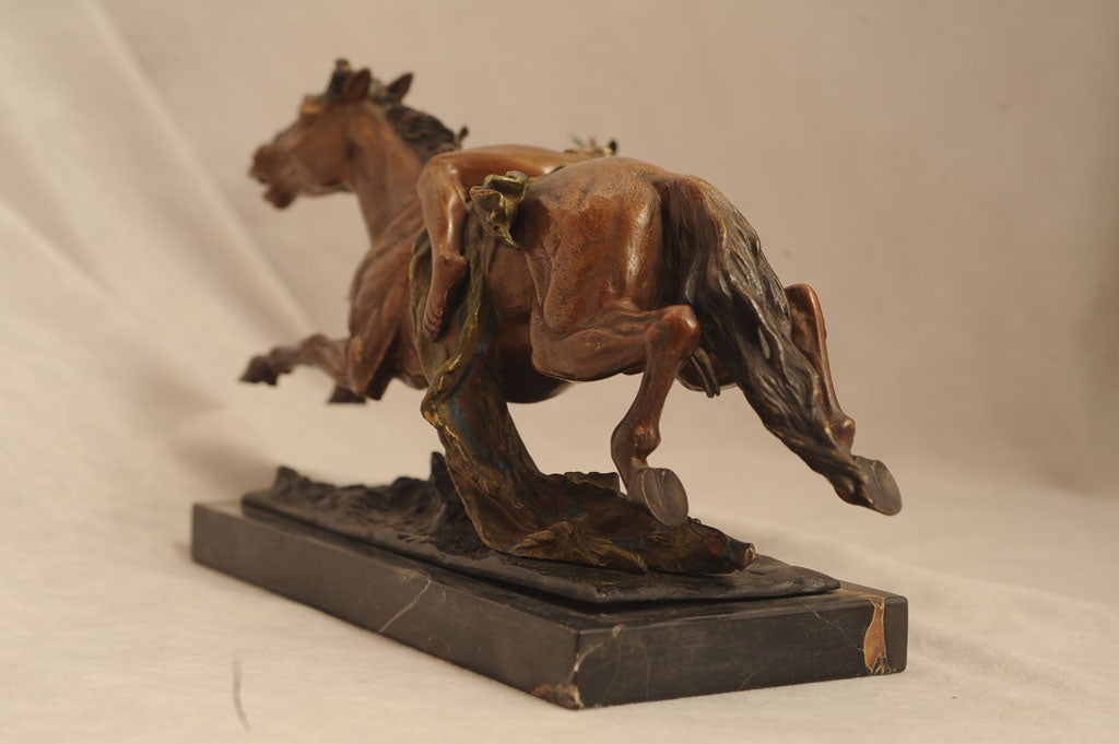 Franz Bergmann Cold Painted Vienna Bronze Indian on Horse 1