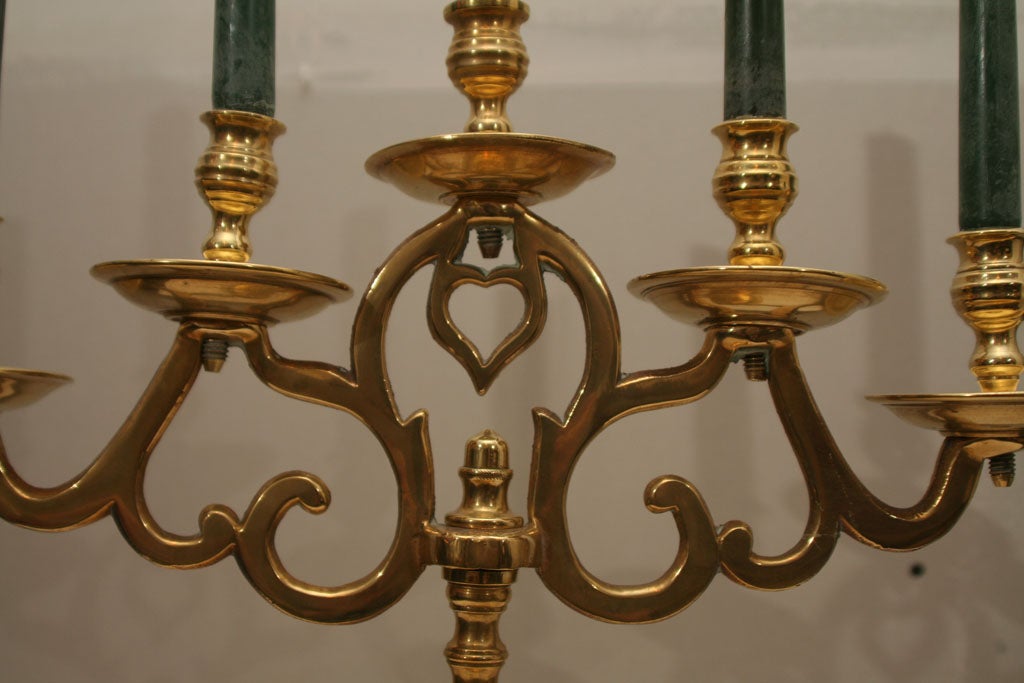19th Century Pair of Brass Candlelabra For Sale