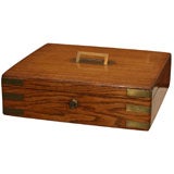 Oak and Brass Cigar Box