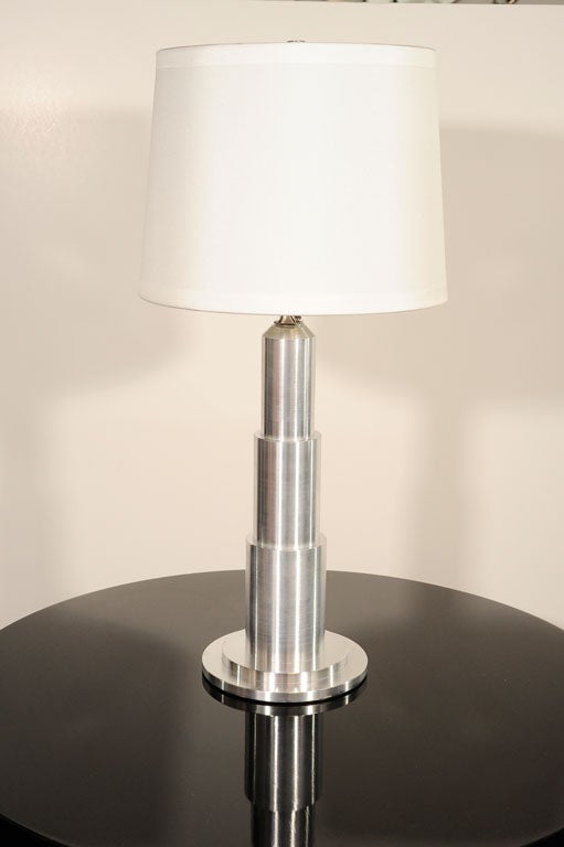 Art Deco Lamp with Skyscraper Design by Walter Von Nesson 1