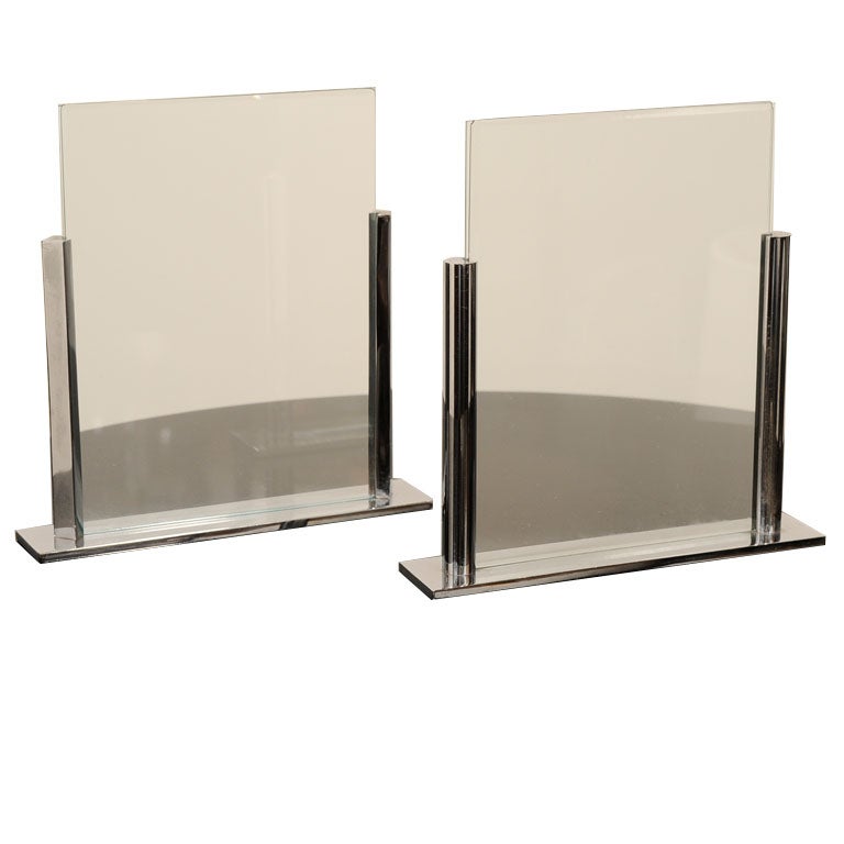 Pair of Art Deco Chromed Picture Frames