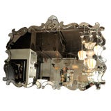 1940
s Venetian Style Mirror with Scrolled and Beveled Borders Vintage 1940
s Venetian Style Mirror with Scrolled and Beveled Borders