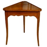 Triangle Table with Mahogany Inlay Antique Triangle Table with Mahogany Inlay