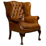 Antique Chesterfield Wing Chair - Pair Available