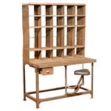 19th Century French Industrial Post Office Desk