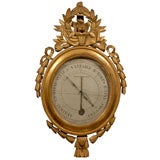 Rare Louis XVI Gilt-wood Barometer