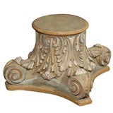 Large Hand Carved Capital