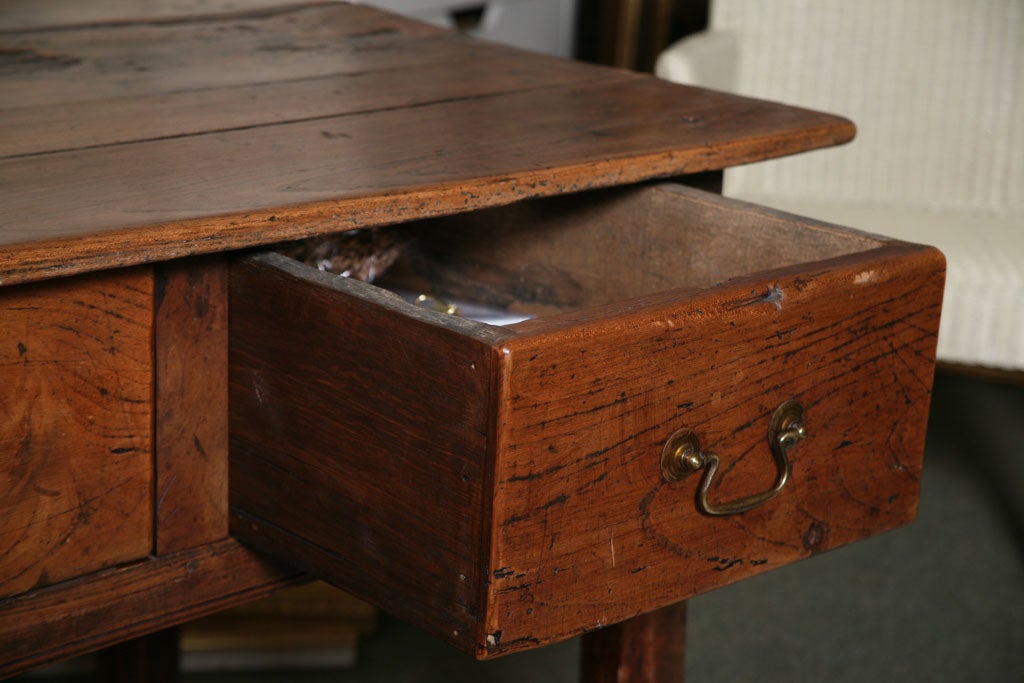 1880's French Refectory Table with three drawers In Good Condition In West Palm Beach, FL