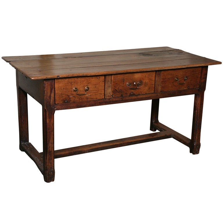1880's French Refectory Table with three drawers