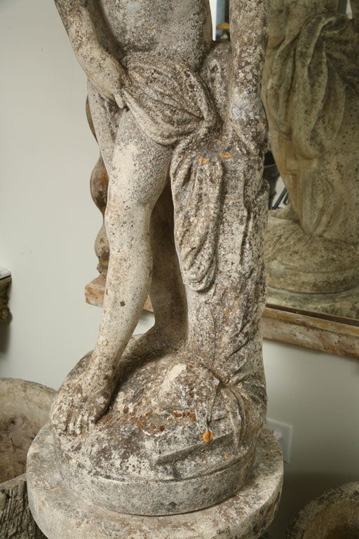 Composite Stone Garden Statue of a Lady taking her Bath 3