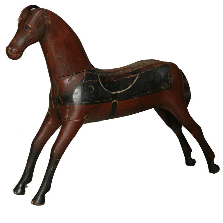 Painted Wooden Toy Horse