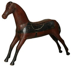 Antique Painted Wooden Toy Horse