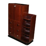 French Art Deco Flame Mahogany Secretary