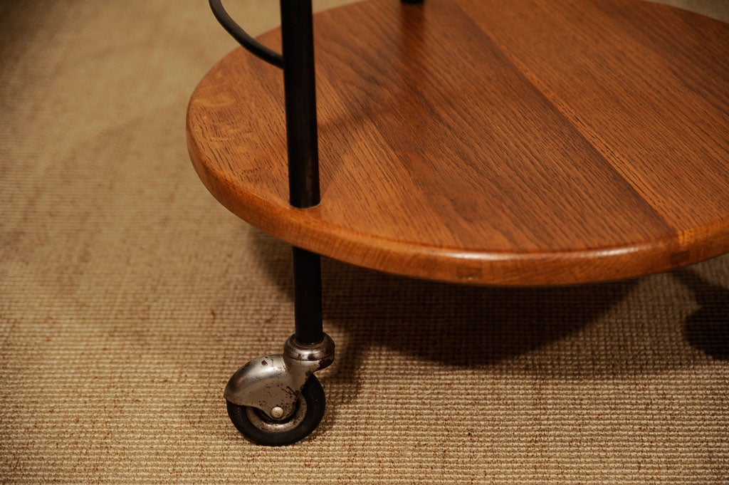 French Round Rolling Carts (near pair)