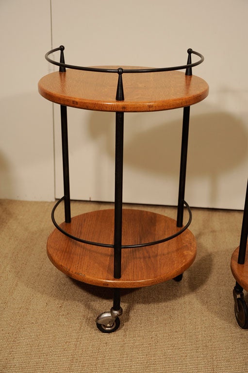 Round Rolling Carts (near pair) 1