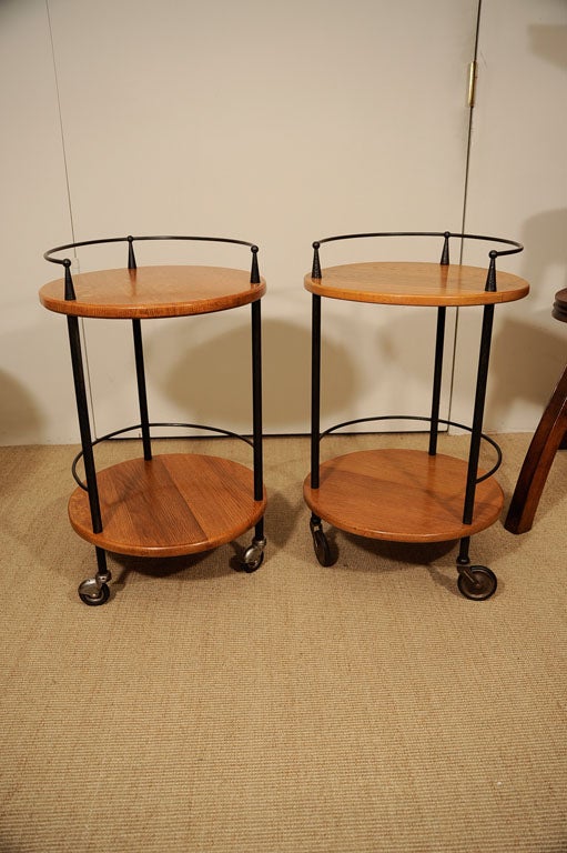 Round Rolling Carts (near pair) 4