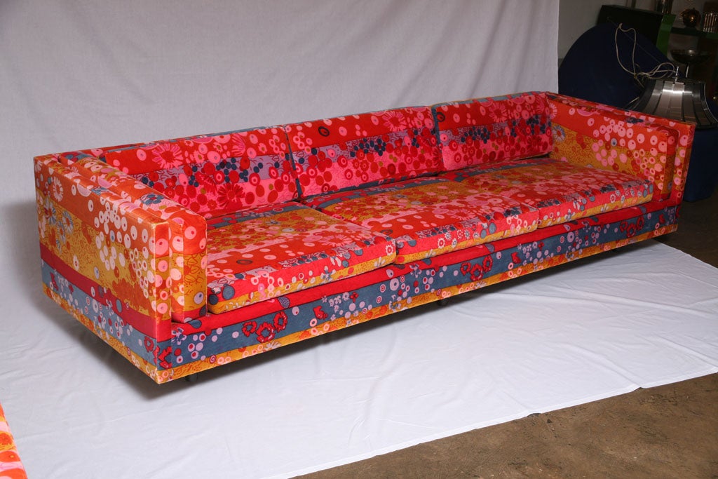 Harvey Probber Sofa with original Jack Lenor Larsen Fabric 2