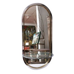 Mirror with attached Glass Shelf Console