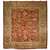 --Antique Indian Agra Rug--