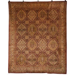 --Antique Indian Agra Rug--