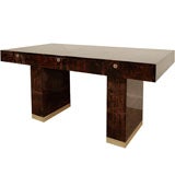 A Fine Quality Aldo Tura Lacquered Parchment Free Standing Desk.