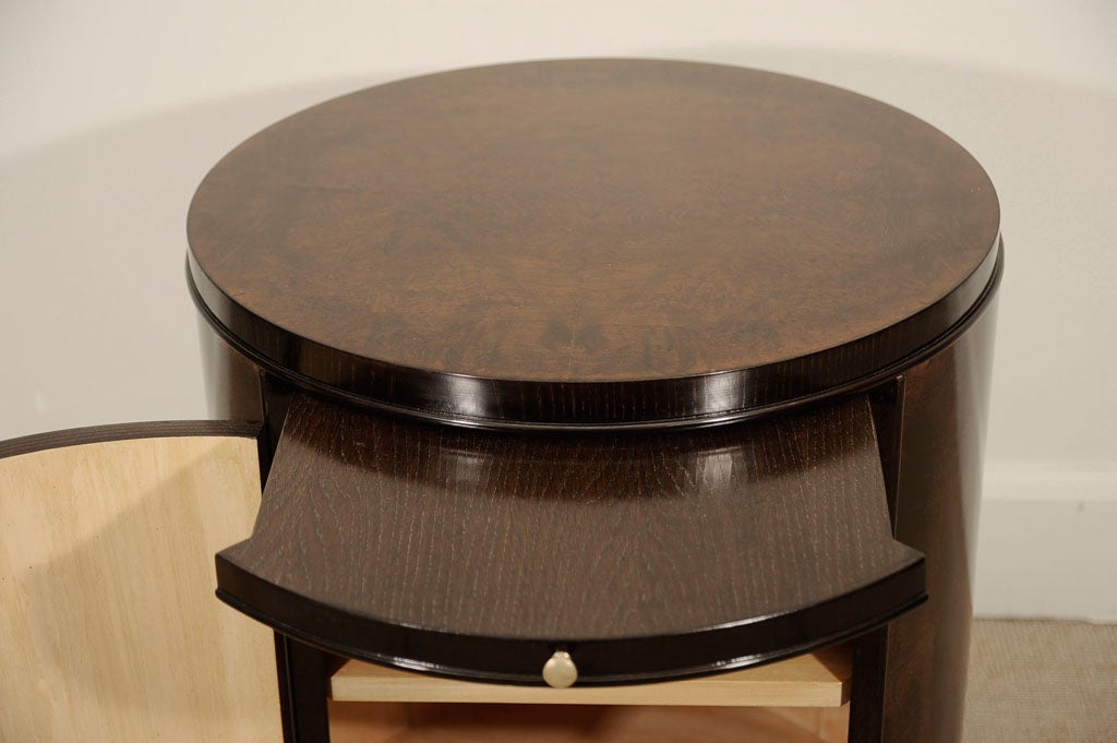 A Pair of Drexel Drum Shaped End Tables. 1