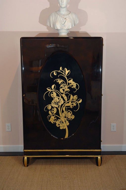 French Lacquered Cabinet by Michel Dufet, 1930s For Sale