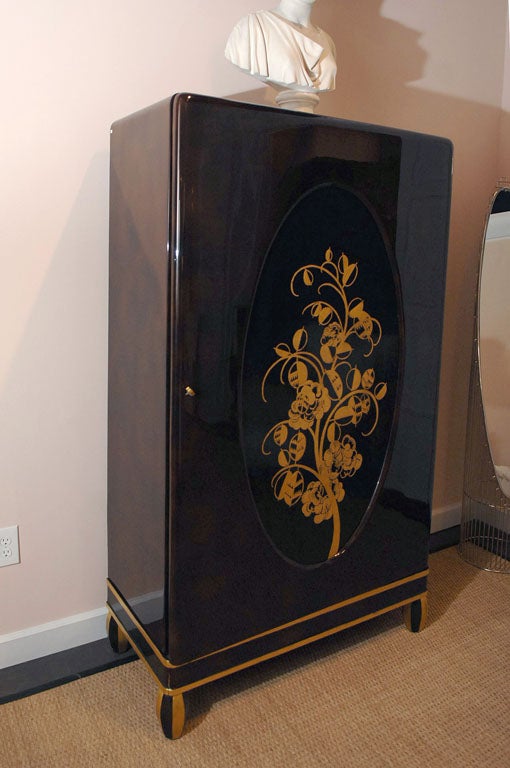 Lacquered Cabinet by Michel Dufet, 1930s For Sale 4