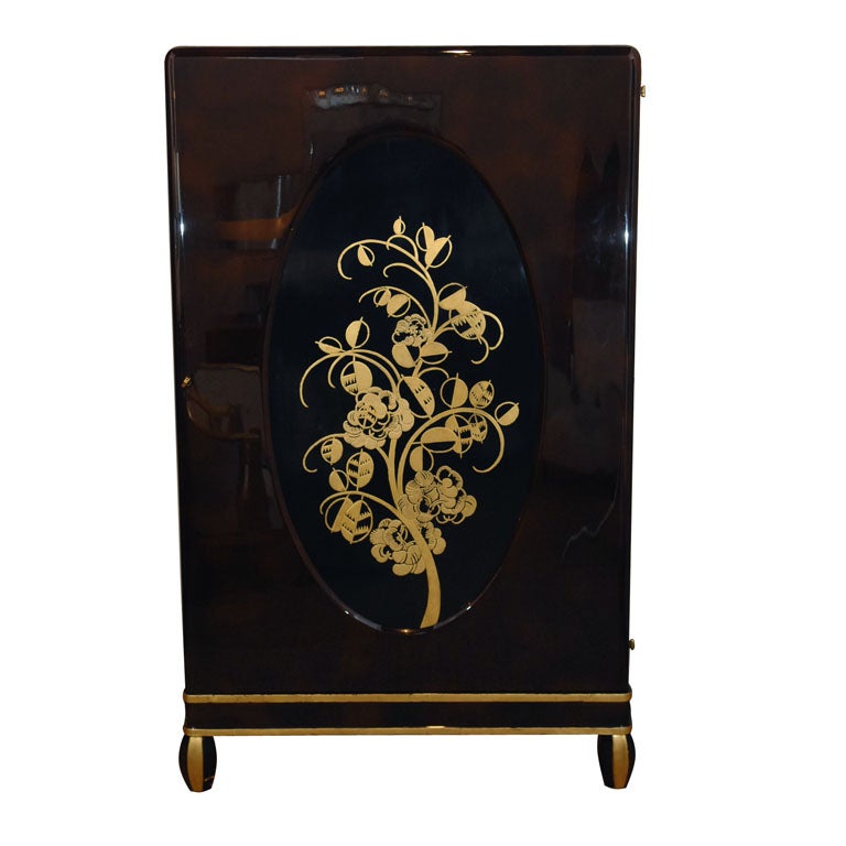 Lacquered cabinet by Michel Dufet, circa 1930s.