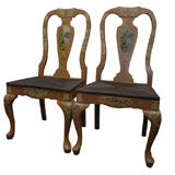 Pair of  Queen Anne Side Chairs