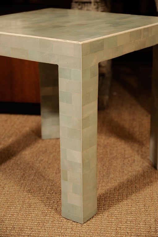 Pair of Faux Parchment and Bone Tables