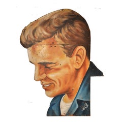 Giant!   Retro Painted James Dean Head From Midwestern Diner