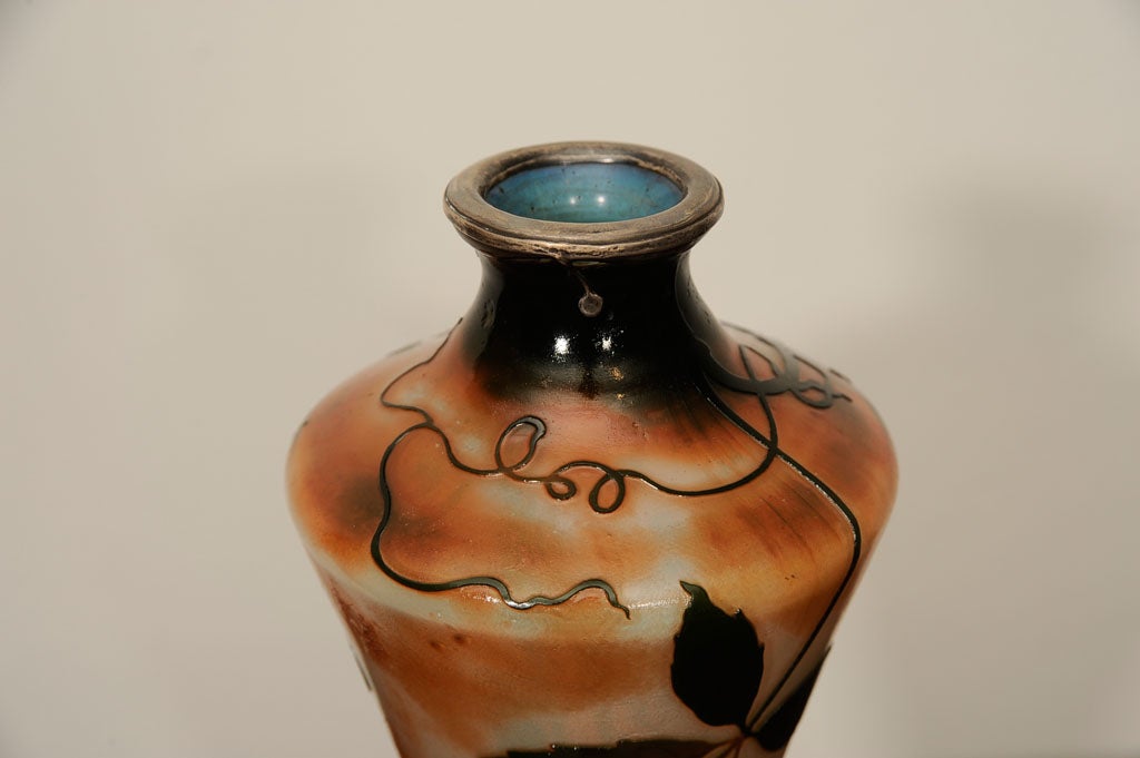 20ième siècle Vase Art Déco français Nancy Daum en vente