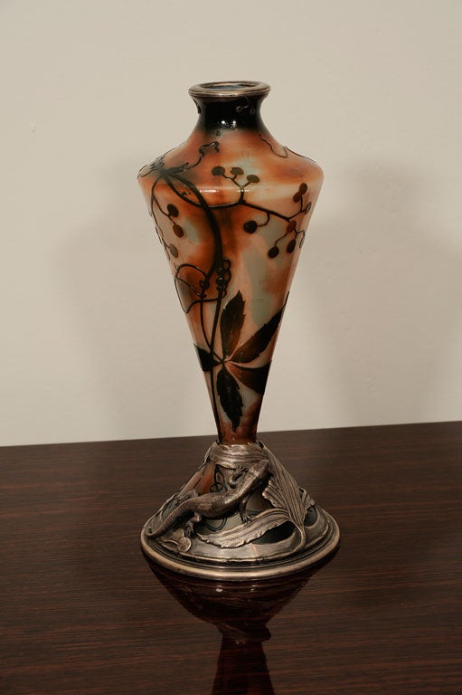 French Art Deco Nancy Daum Vase For Sale 2