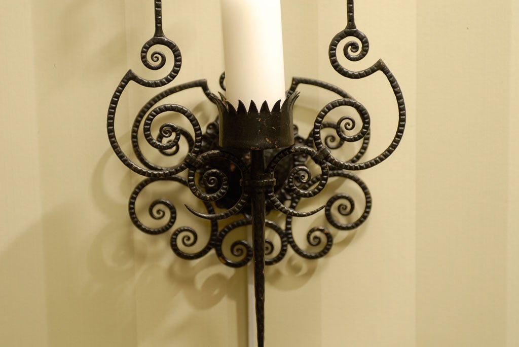Pair Unique and Unusual Single Light Wall Sconces