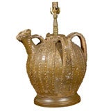 Italian Clay Pitcher Adapted as Lamp