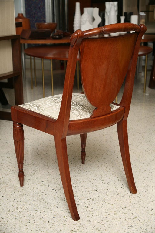 Set of Four Art Deco Side Chairs by Pierre Lahalle, France 3