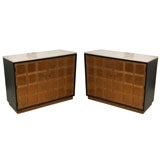 Pair of Mid Century Cabinets with Gilt Wood Facades Pair of Mid Century Cabinets with Gilt Wood Facades