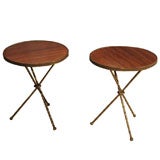 Chic Pair of Round Coffee Tables