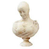 Art Nouveau Marble Bust of a Woman