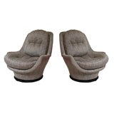 Pair of Swivel Arm Chairs: Milo Baugham for Thayer Coggin