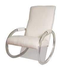 Unique 1970's Lucite Rocking Chair