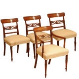 Antique A set of Regency mahogany dining chairs