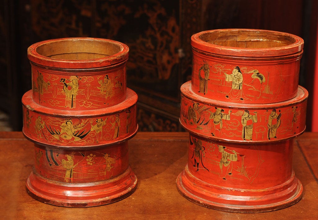 Pair of Chinese  cache pots